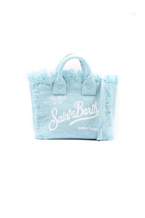 Borsa Vanity Mini in lino celeste SAINT BARTH KIDS | VAMI00800555L